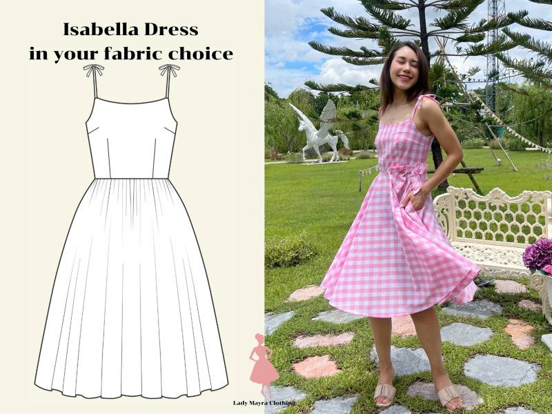 Isabella Custom Made Kleid in Ihrer Wahl Von Stoff Vintage Brautjungfer Party Abendkleid Plus Size Kleidung Auf Bestellung Gefertigt von LadyMayraClothing