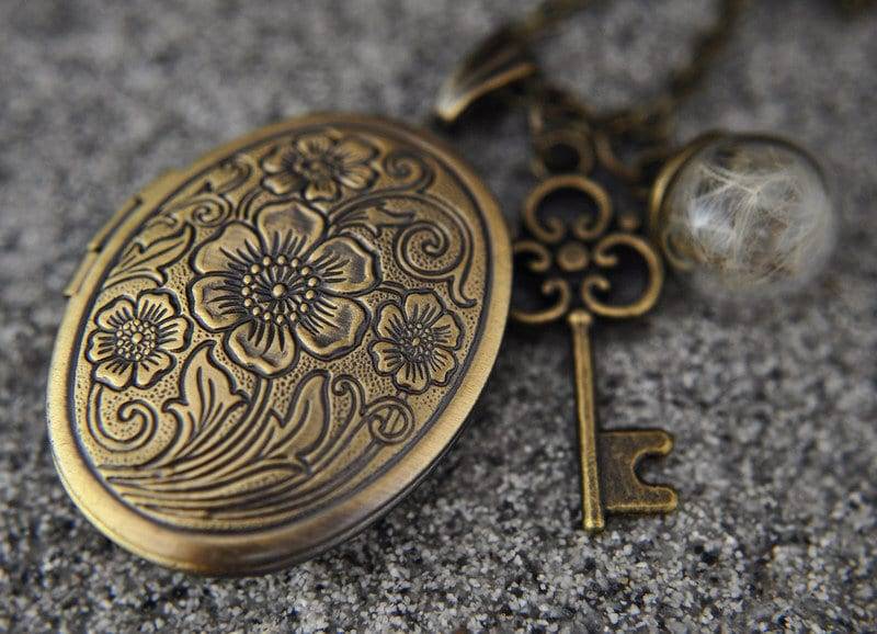 Echte Pusteblumen Medaillonkette von LadyMirageDesign