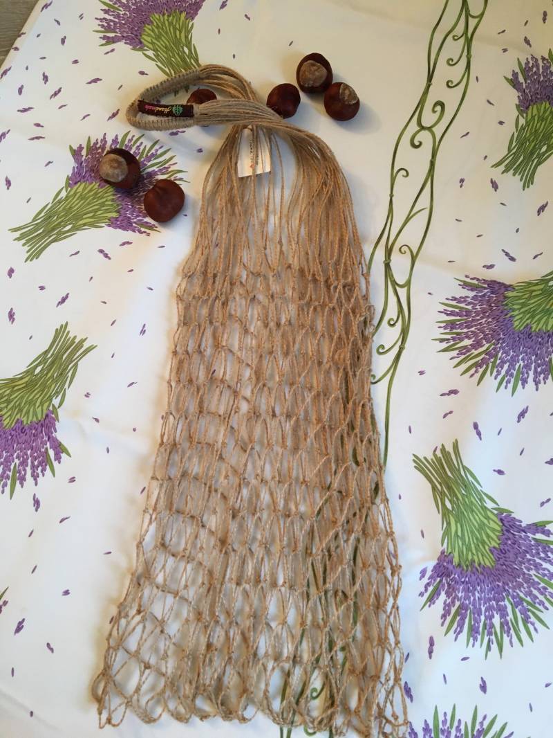 Einkaufstasche, Einkaufsnetz Öko Leinen Hell Natur Farbe, Mit Überraschungsgeschenk von LadyNatyra