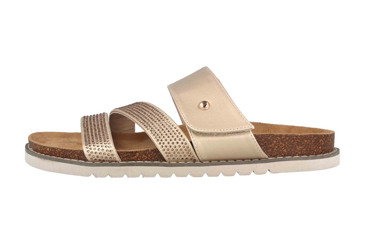 LadyPepp 2TT1050702 Gold Velcro Pantolette von LadyPepp