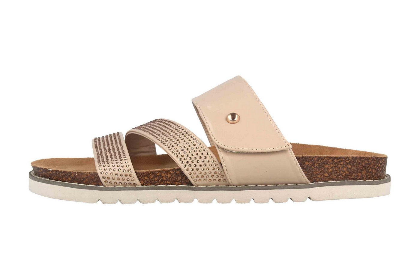 LadyPepp 2TT1050702 Taupe Velcro Pantolette von LadyPepp