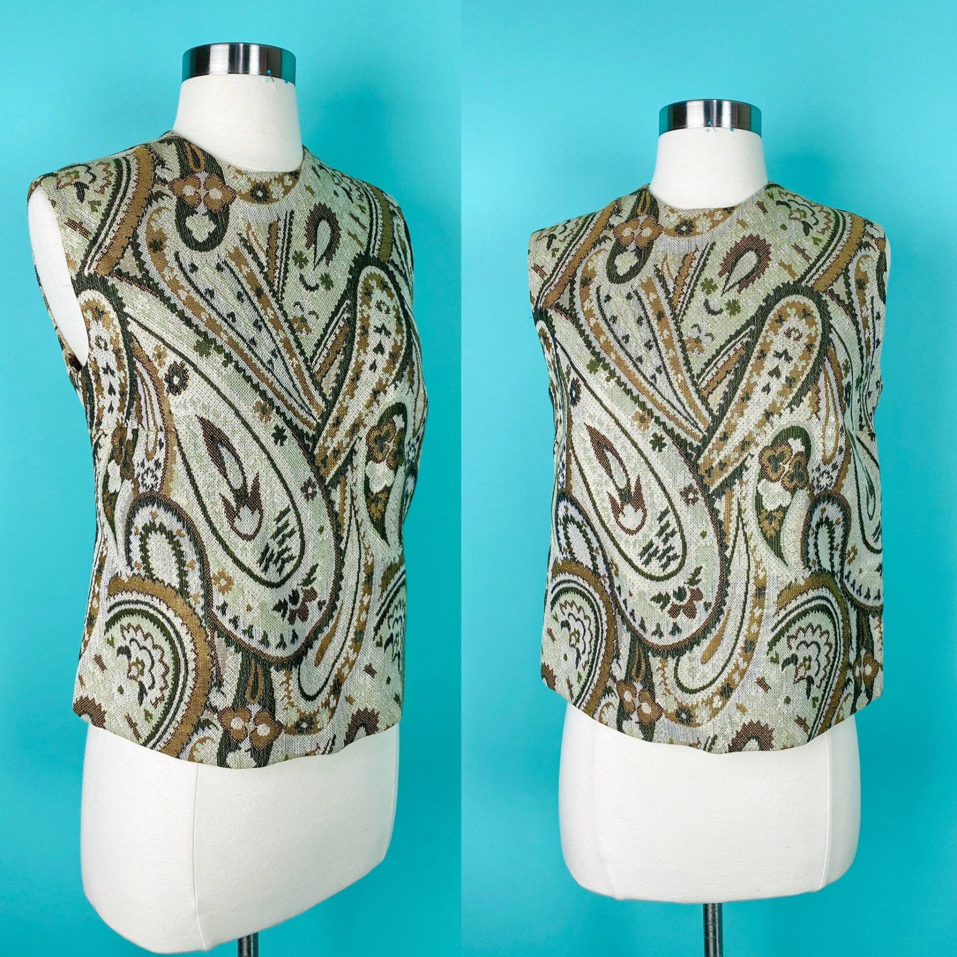 Vintage 1960Er Metallic Paisley Top von LadyRockwellsVintage