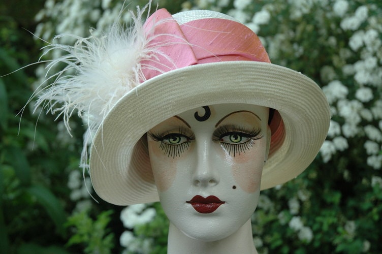 Damen Tolle Gatsby 1920Er Stroh Cloche Hut von LadySalisbury