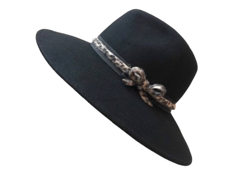 Damen Fedora Hut Leopard Borte Handgemacht in England Damen Fedora Hut Leopard Borte Handgemacht in England von LadySharma