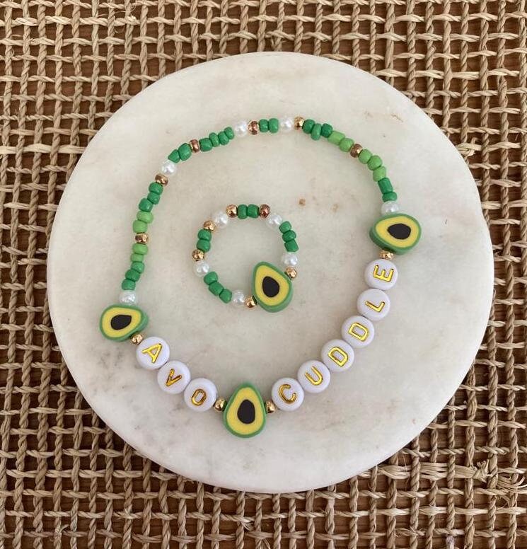 Avocado Ring & Armband von LadySmileShop