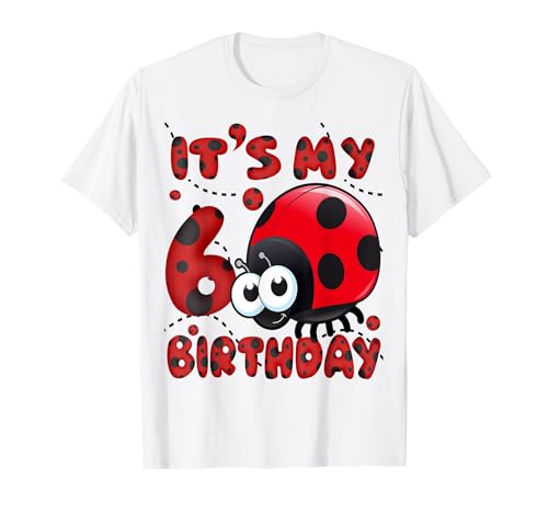 Kinder Marienkäfer Geburtstag 6. Geburtstag Dieser Marienkäfer ist 6 Jahre T-Shirt Kinder Marienkäfer Geburtstag 6. Geburtstag Dieser Marienkäfer ist 6 Jahre T-Shirt von Ladybug Birthday 6 Years