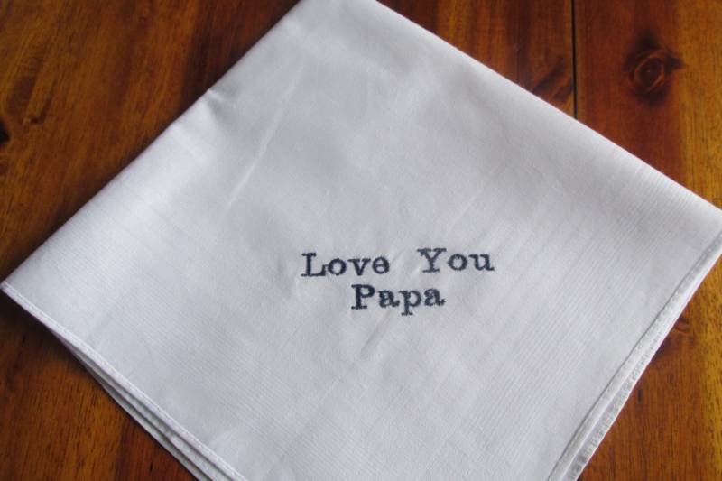 Papa Taschentuch, Besticktes Personalisiertes Hanky von LadybugAwesomeFinds