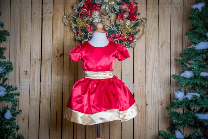 Rot Und Gold Weihnachtskleid Rot Und Gold Weihnachtskleid von LadybugBoutiqueInc
