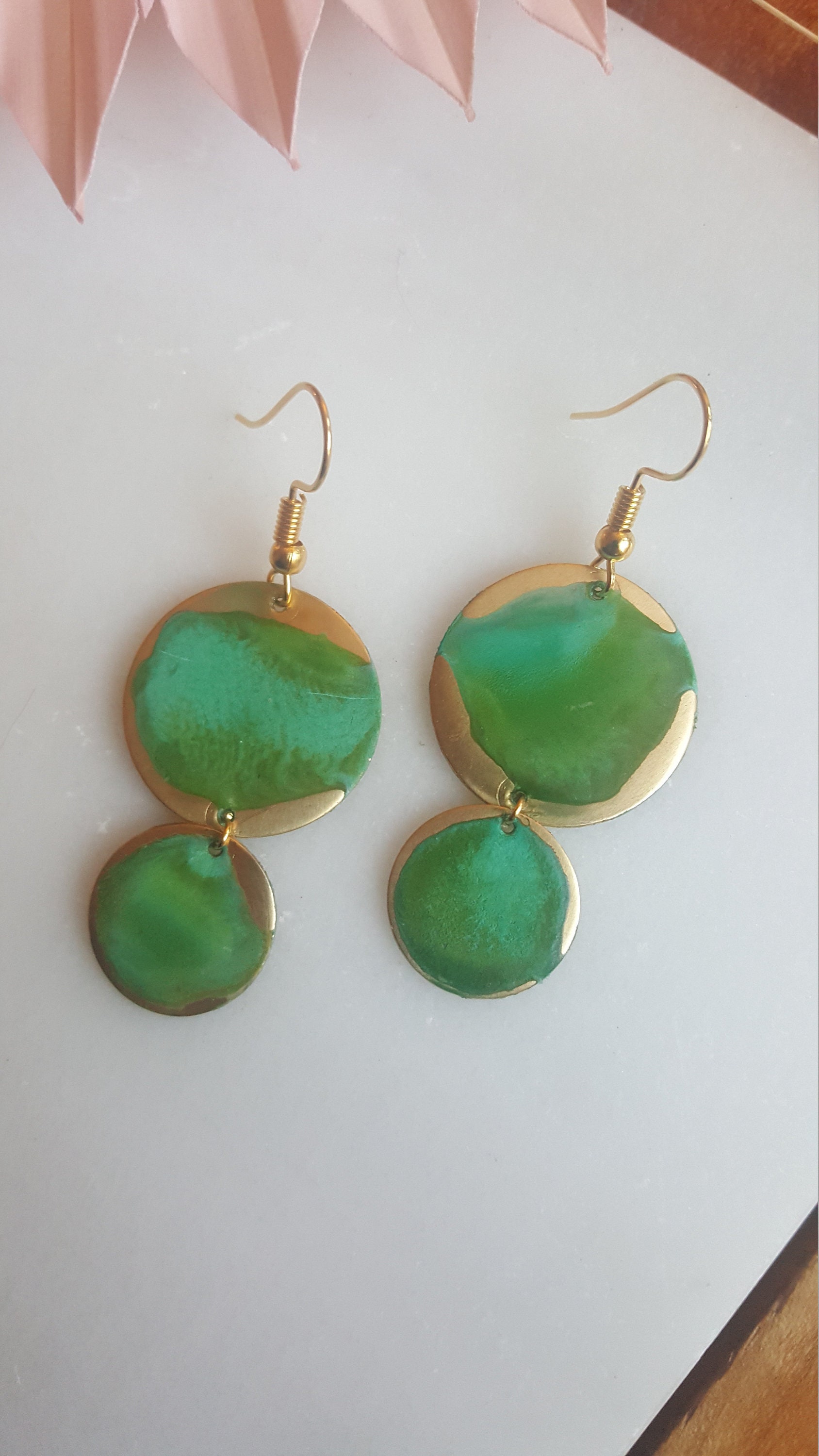Patina Ohrringe - Kleine Und Mittlere Kreise Auf Bestellung Patina Ohrringe - Kleine Und Mittlere Kreise Auf Bestellung von LadyfineCo