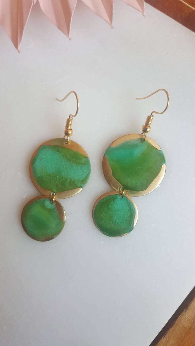 Patina Ohrringe - Kleine Und Mittlere Kreise Auf Bestellung Patina Ohrringe - Kleine Und Mittlere Kreise Auf Bestellung von LadyfineCo