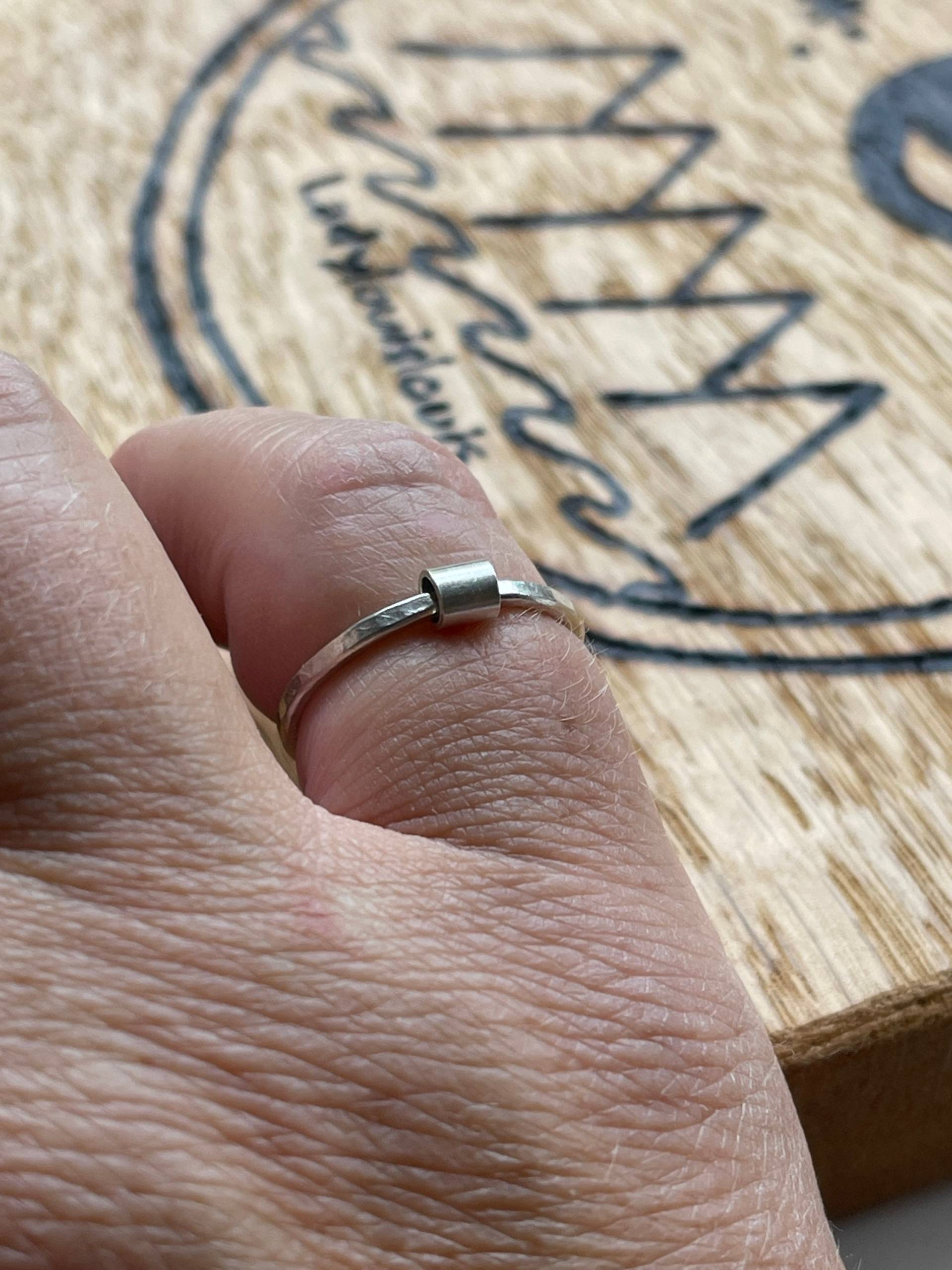 sterling Silber Spinner Ring 1.5 Mm Dünner Fidget Ring sterling Silber Spinner Ring 1.5 Mm Dünner Fidget Ring von Ladylouislouis