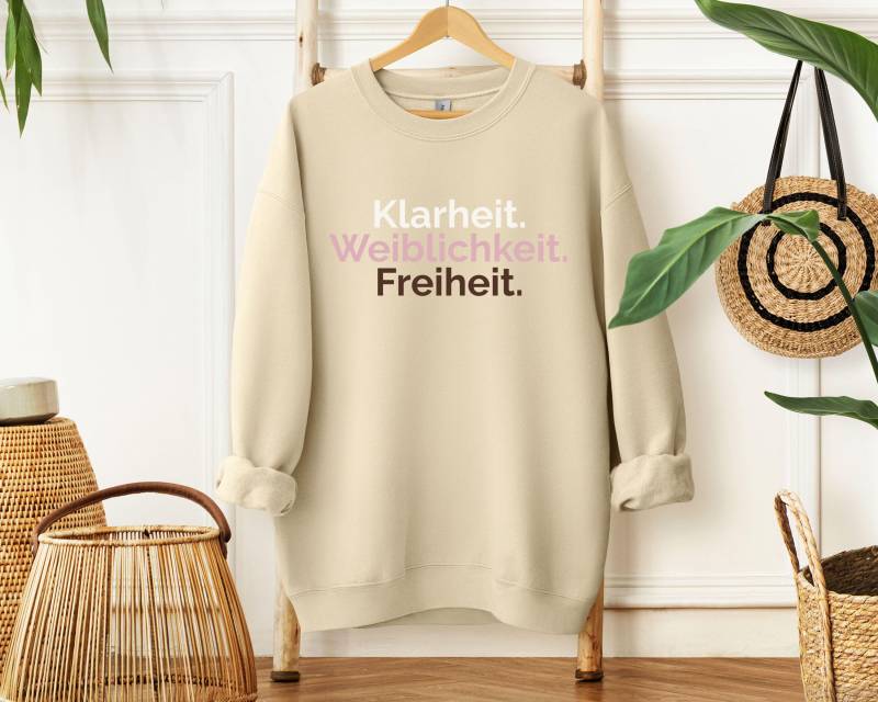 Klarheit, Weiblichkeit, Freiheit, Statement Sweatshirt Damen | Ladys Club Empowerment Pullover, Selbstliebe, Achtsamkeit, Geschenk Frauen von LadysClub