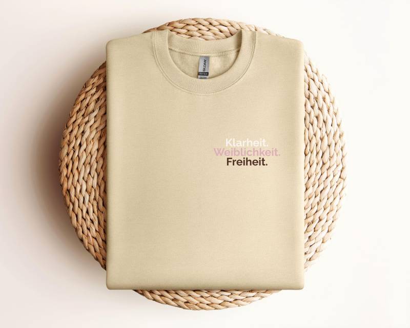 Klarheit, Weiblichkeit, Freiheit, Statement Sweatshirt Damen | Ladys Club Empowerment Pullover, Selbstliebe, Achtsamkeit, Geschenk Frauen von LadysClub