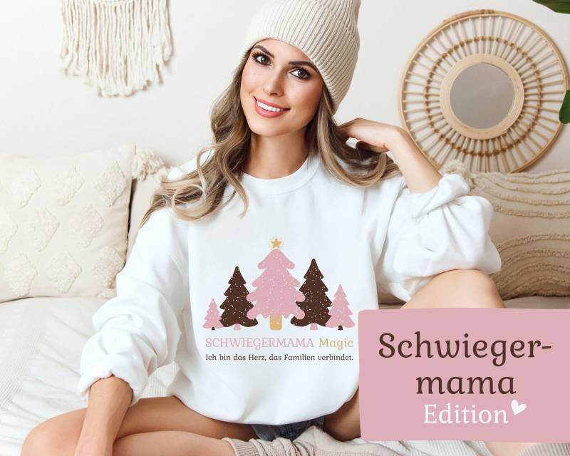 Schwiegermama Magic Sweatshirt Weihnachtspullover Frauen Pullover Weihnachtsbaum Tannenbaum Selbstliebe Geschenkidee Weihnachten Ladys Club von LadysClub