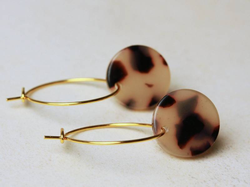 Creolen Leoprint Gold Ohrringe Mit Leopard Leo Muster Eine Perfekte Moderne Kombination Und Ein Außergewöhnliches Geschenk Für Sie Freundin von Ladyville