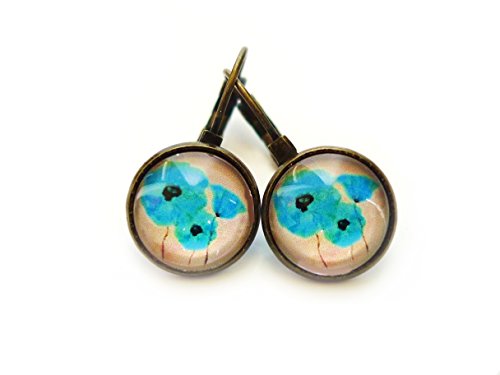 Ladyville Vintage Ohrringe - Blauer Mohn von Ladyville