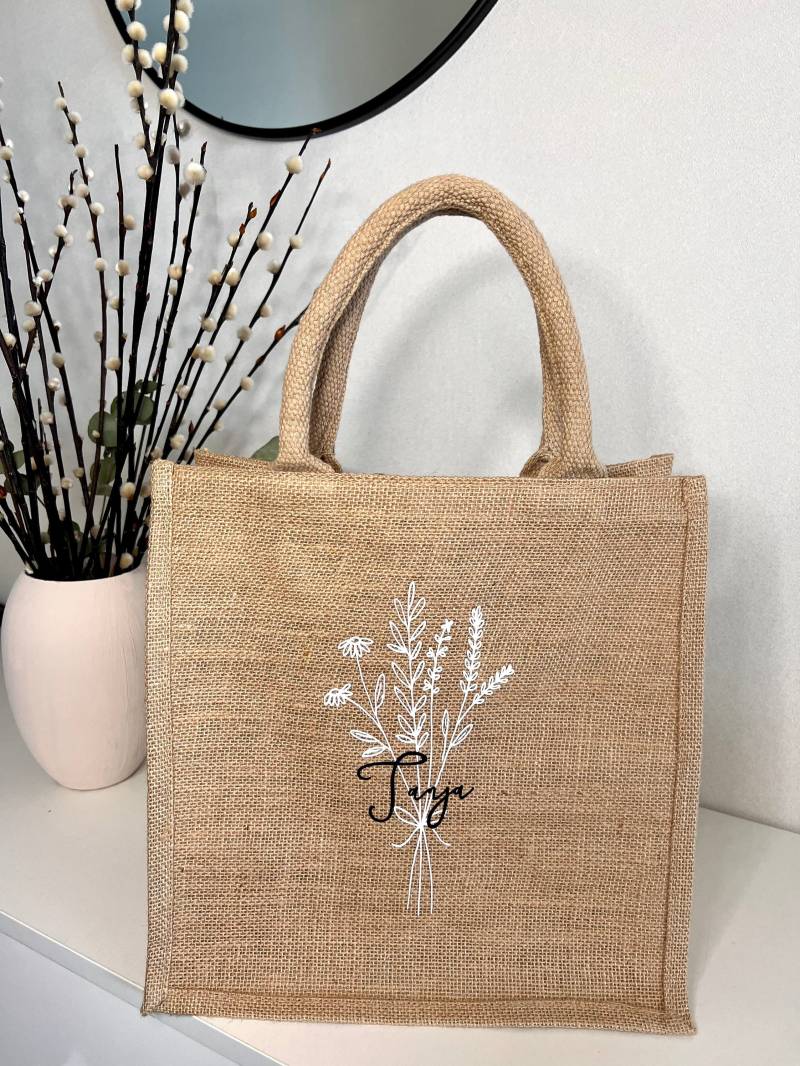 Jutetasche| Personalisierte Tasche| Geschenkidee| Brautjungfern| Hochzeit| Individuelletasche| Einkaufstasche Jutetasche| Personalisierte Tasche| Geschenkidee| Brautjungfern| Hochzeit| Individuelletasche| Einkaufstasche von LaeaArt