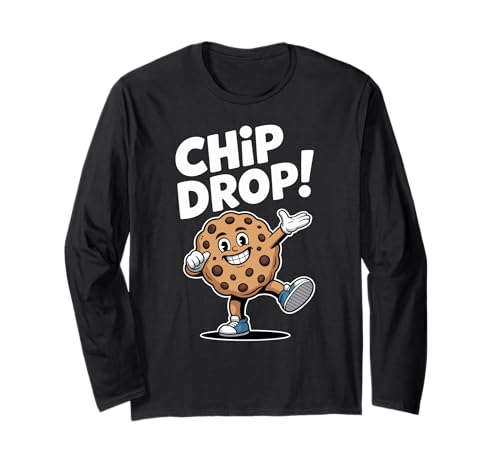 Chip Drop Lustiger Keks Dab Kinder Backen Langarmshirt Chip Drop Lustiger Keks Dab Kinder Backen Langarmshirt von Lächelnde Keks Liebhaber Team