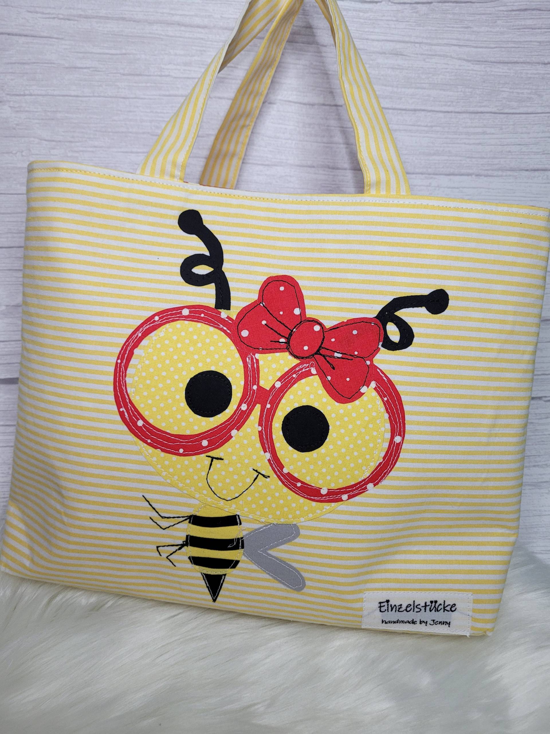 Kindertasche Spielzeugtasche Mädchen Biene Handmade von LaedchenWundervoll