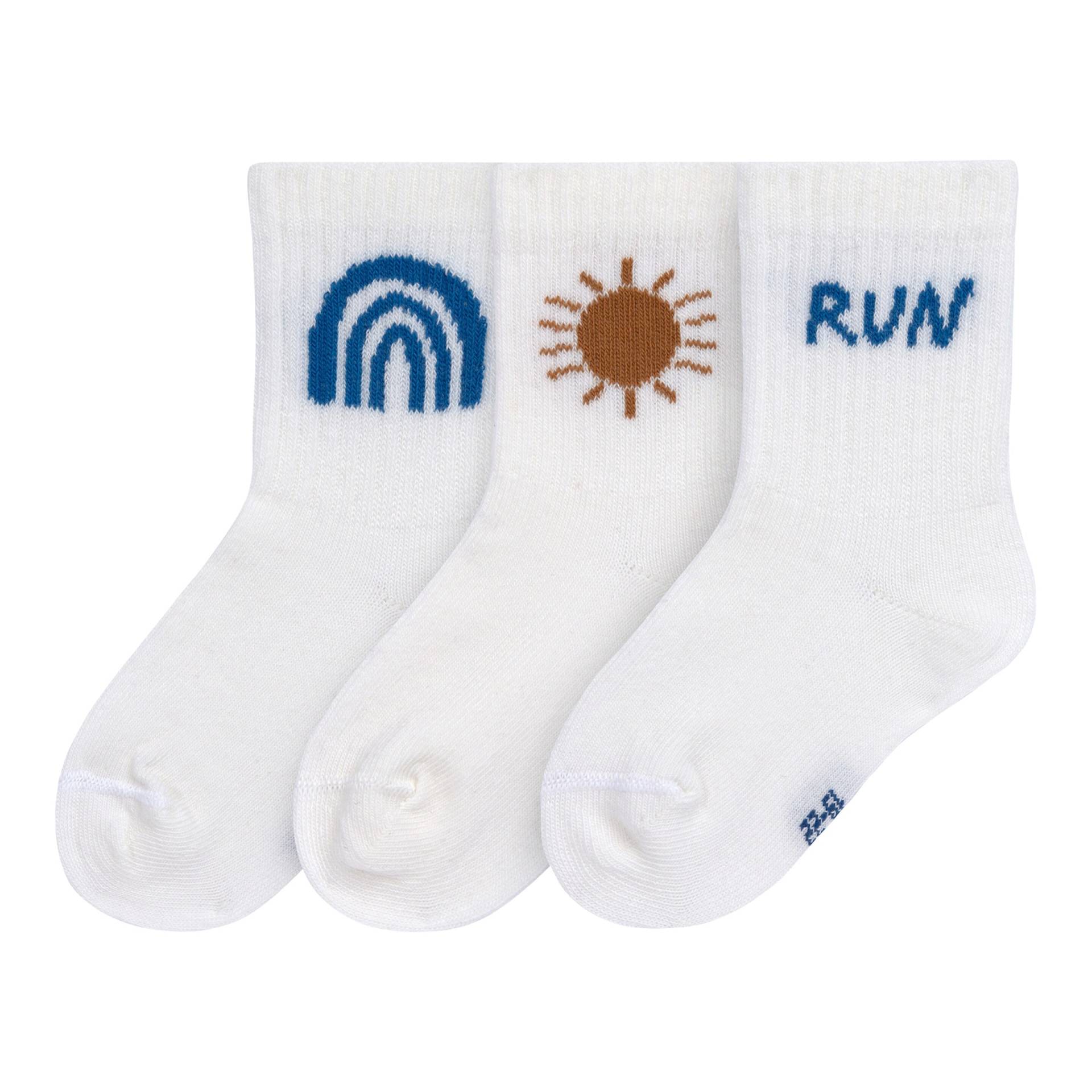 Lässig 3er-Pack Socken Regenbogen Sonne Run Little Gang von Lässig