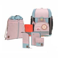 LÄSSIG Boxy Unique Schulranzen-Set 7tlg Rose/Blue/Black von LÄSSIG