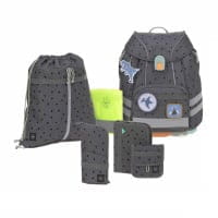 LÄSSIG Flexy Unique Schulranzen-Set 7tlg Speckles Anthracite von LÄSSIG