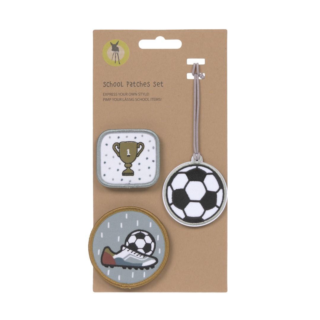 Lässig - Motiv-Buttons School Patches Set Football Multicolor von Lässig