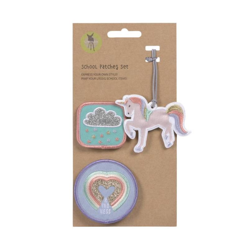 Lässig - Motiv-Buttons School Patches Set Unicorn Glitter Multicolor von Lässig