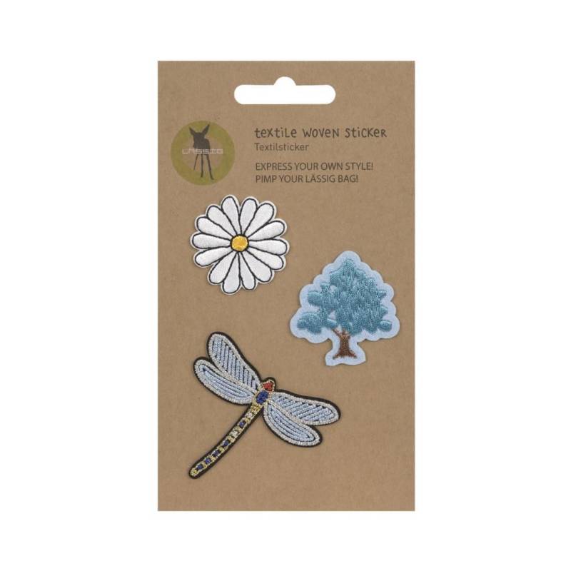 Lässig - Schulzubehör Textile Woven Sticker Stick On Nature Multicolor von Lässig
