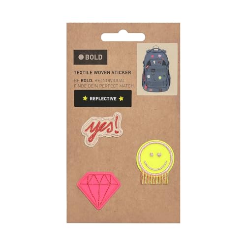 LÄSSIG Unisex Kinder Textilsticker Reisezubehör- Gepäckanhänger, Diamant, Einheitsgröße von LÄSSIG