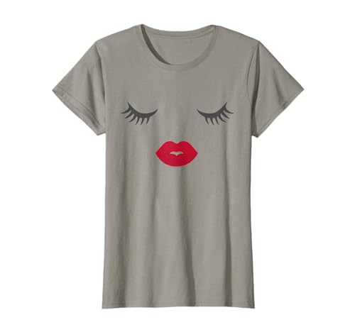 Lustiges Wimpern & Lippen Nett Casual Mode Geschenk Damen T-Shirt Lustiges Wimpern & Lippen Nett Casual Mode Geschenk Damen T-Shirt von Lässige Sommer Tägliche Verschleiß Co.