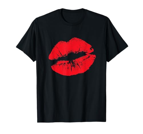 Große Lippen Top Lippe Roter Lippenstift Big Lips Damen T-Shirt Große Lippen Top Lippe Roter Lippenstift Big Lips Damen T-Shirt von Lässige Sommer Tägliche Verschleiß Co.