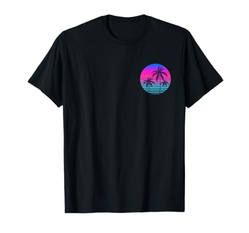 Palme Baum Damen Herren Natur Strand Urlaub Sonnenuntergang T-Shirt von Lässige Sommer Tägliche Verschleiß Co.