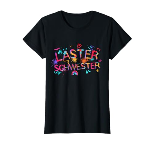 Damen Lästerschwester Beste Freundin Geschwister T-Shirt von Läster Schwester BFFS Sarkastisch Wasserfarbe