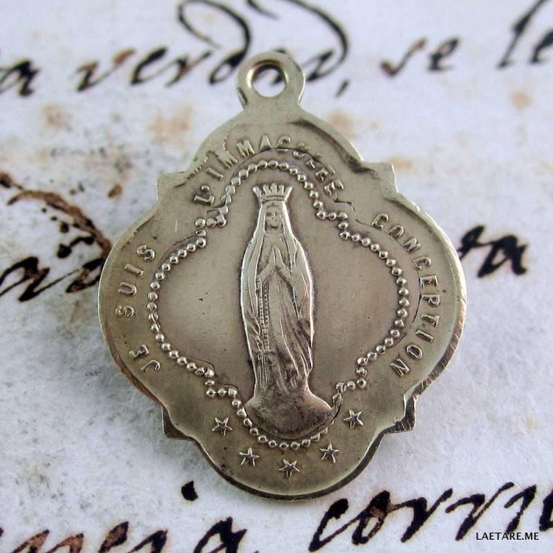 Antike Messing Medaille Unserer Lieben Frau Von Lourdes - Religiöse Frankreich Antike Messing Medaille Unserer Lieben Frau Von Lourdes - Religiöse Frankreich von LaetareRejoice
