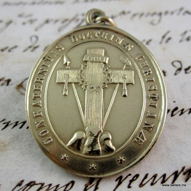 Confraternitas Doctrinae Christianae Seltene Medaille - Messing Katholisch Religiös von LaetareRejoice