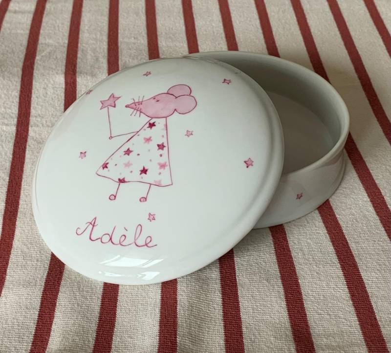 Personalisierte Rosa Feenmaus Schmuckschatulle Oder Andere Kleine Schätze Personalisierte Rosa Feenmaus Schmuckschatulle Oder Andere Kleine Schätze von LaetitiaSocirat