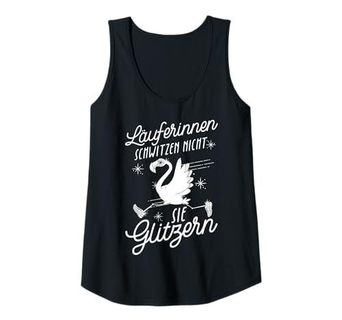Damen Läuferinnen Schwitzen Nicht. Sie Glitzern Tank Top Damen Läuferinnen Schwitzen Nicht. Sie Glitzern Tank Top von Läuferin Flamingo Spruch Bekleidung