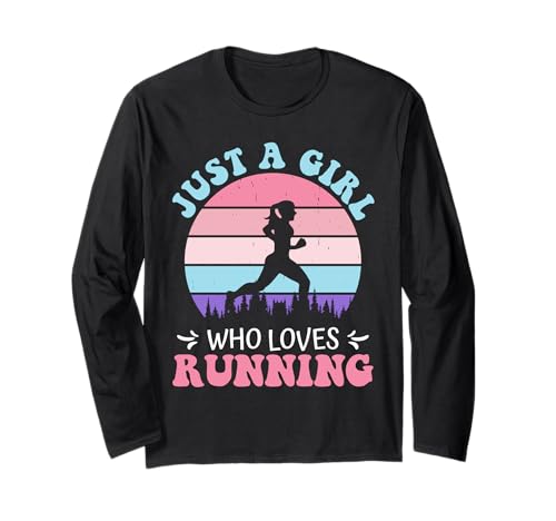 Läuferin JUST A GIRL WHO LOVES RUNNING Lustig Joggen Langarmshirt Läuferin JUST A GIRL WHO LOVES RUNNING Lustig Joggen Langarmshirt von Läuferin Geschenk Joggen Shirt Laufen Frauen