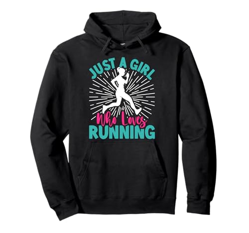 Läuferin JUST A GIRL WHO LOVES RUNNING Lustig Marathon Pullover Hoodie Läuferin JUST A GIRL WHO LOVES RUNNING Lustig Marathon Pullover Hoodie von Läuferin Geschenk Joggen Shirt Laufen Frauen
