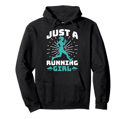 Läuferin JUST A RUNNING GIRL Laufen Lustiges Marathon Pullover Hoodie Läuferin JUST A RUNNING GIRL Laufen Lustiges Marathon Pullover Hoodie von Läuferin Geschenk Joggen Shirt Laufen Frauen