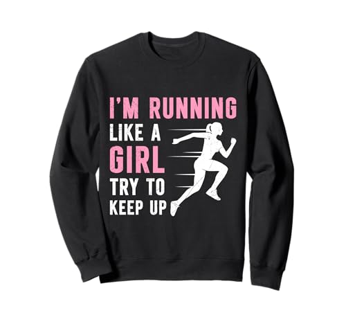 Läuferin RUNNING LIKE A GIRL TRY TO KEEP UP Lustig Joggen Sweatshirt Läuferin RUNNING LIKE A GIRL TRY TO KEEP UP Lustig Joggen Sweatshirt von Läuferin Geschenk Joggen Shirt Laufen Frauen