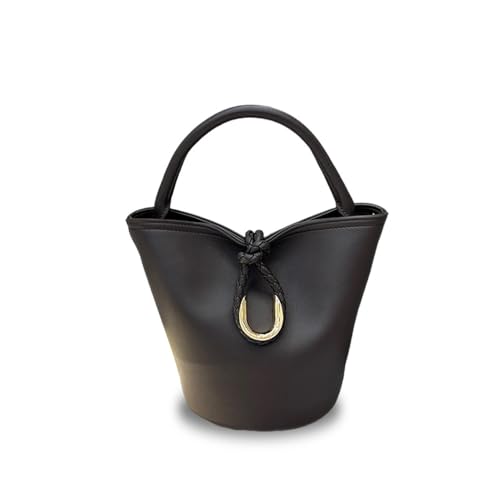 Laeuokie Gewebte Eimertasche aus echtem Leder für Damen mit Knotenverschluss – vielseitige Hand-, Schulter- und Crossbody-Tasche, Einfarbig gewebtes Kaffee, 9.45" L x4.72" W x 7.09" H, Einfarbiges Laeuokie Gewebte Eimertasche aus echtem Leder für Damen mit Knotenverschluss – vielseitige Hand-, Schulter- und Crossbody-Tasche, Einfarbig gewebtes Kaffee, 9.45" L x4.72" W x 7.09" H, Einfarbiges von Laeuokie
