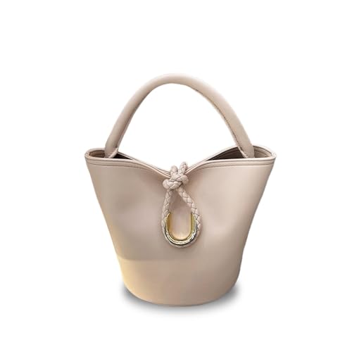 Laeuokie Gewebte Eimertasche aus echtem Leder für Damen mit Knotenverschluss – vielseitige Hand-, Schulter- und Crossbody-Tasche, Einfarbiges Gewebe, Rosa, 9.45" L x4.72" W x 7.09" H Laeuokie Gewebte Eimertasche aus echtem Leder für Damen mit Knotenverschluss – vielseitige Hand-, Schulter- und Crossbody-Tasche, Einfarbiges Gewebe, Rosa, 9.45" L x4.72" W x 7.09" H von Laeuokie