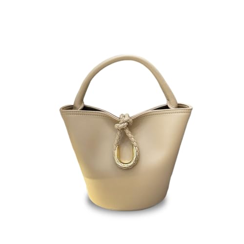Laeuokie Gewebte Eimertasche aus echtem Leder für Damen mit Knotenverschluss – vielseitige Hand-, Schulter- und Crossbody-Tasche, Einfarbiges Gewebe für Milchtee, 9.45" L x4.72" W x 7.09" H Laeuokie Gewebte Eimertasche aus echtem Leder für Damen mit Knotenverschluss – vielseitige Hand-, Schulter- und Crossbody-Tasche, Einfarbiges Gewebe für Milchtee, 9.45" L x4.72" W x 7.09" H von Laeuokie