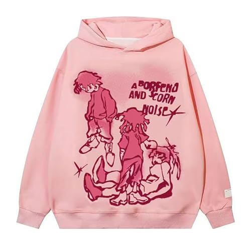 Lafaguw Zip Up Hoodie für Damen Herren Cross Graphic Hoodies Y2k Jacke Mode Ästhetisches Sweatshirt Gothic Kleidung, Pink 1, M von Lafaguw