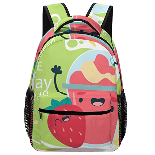 Bunte Kinderrucksack Lässiger Rucksack Grundschule Schulranzen mit Brustgurt für Jungen Mädchen Wassermelonen-Getränk von LafalPer