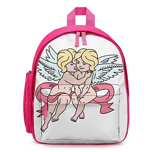 Personalisierte Schulrucksack Lässiger Kinderrucksack Mädchen Jungen Daypack für Schule Reisen Freizeit Engel Liebe von LafalPer