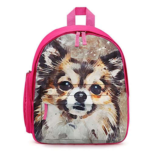 Personalisierte Schulrucksack Lässiger Kinderrucksack Mädchen Jungen Daypack für Schule Reisen Freizeit Hund-Ölgemälde von LafalPer