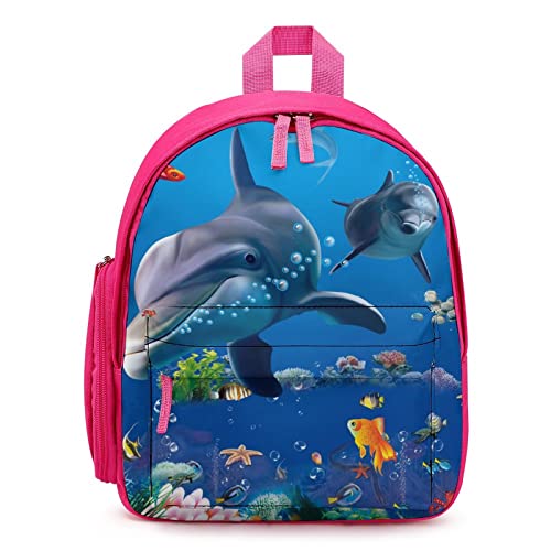 Vorschule Kinderrucksack Kindergarten Kleinkind Rucksack Kleine Leichte Schultasche für Mädchen Jungen U-Boot-Fisch-Delphin von LafalPer